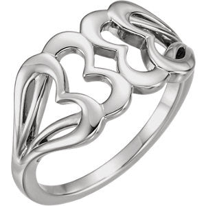 14K Yellow Heart Ring