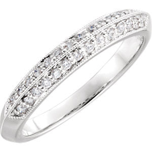 14K White 1-5 CTW Diamond Band