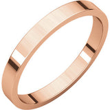 14K Rose 5mm Flat Band