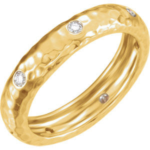 14K White 1/6 CTW Diamond Ring