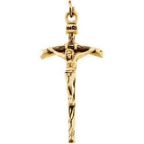 14K Yellow 23x14mm Crucifix Pendant