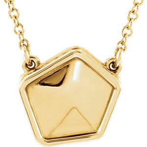 14K Yellow Geometric 18" Necklace