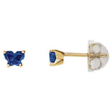 14K Yellow January Bfly® CZ Birthstone Youth Earrings with Safety Backs & Box