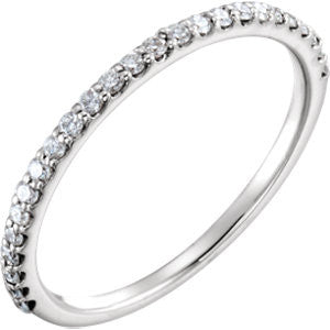 14K White 1-4 CTW Diamond Band