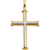 Two-Tone Cross Pendant