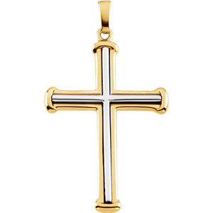 Two-Tone Cross Pendant