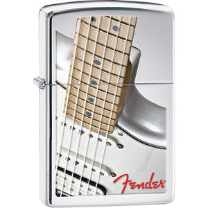 Zippo® Fender&trade; Guitar High Polish Chrome Lighter