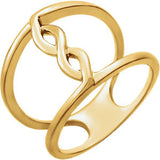 14K White Rope Design Ring Size 7