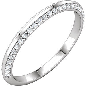 14K White 1/5 CTW Diamond Band