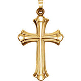 14K Yellow 33.8x17.7mm Cross Pendant