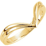 14K Yellow V-Shape Fashion Ring