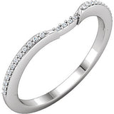 14K White .07 CTW Diamond Band