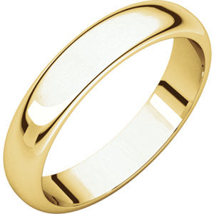 14K Yellow 4mm Half Round Band