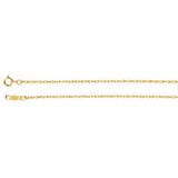 14K White 1.25mm Rope 16" Chain