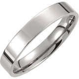 Titanium 4mm Flat Polished Band Size 5