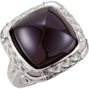 Onyx Weave Design Ring