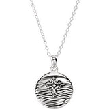 Sterling Silver Water Baptism 14" Necklace