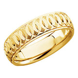 14K Yellow 6mm Comfort-Fit Band Size 7