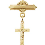 Crucifix Baptismal Brooch