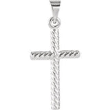 14K Yellow 17.5x11mm Cross Pendant