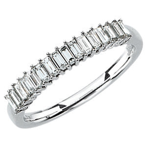 14K White 1-2 CTW Diamond Anniversary Band