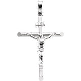 14K White Crucifix Pendant