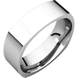 Sterling Silver 4mm Square Comfort Fit Band