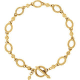 14K Yellow Metal Fashion 7.5" Bracelet