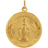 18K Yellow 21.75mm Miraculous Medal