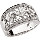 14K White 3-4 CTW Diamond Anniversary Band