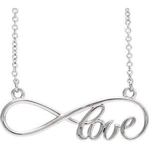 14K Rose Love Infinity-Inspired 17" Necklace