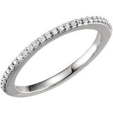 14K White 1-6 CTW Diamond Matching Band