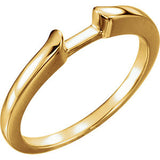 14K Yellow Band for 5.8mm Round Engagement Ring