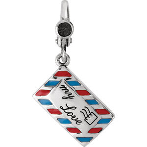 Enamel Love Letter Envelope Charm