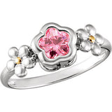 Stering Silver BFlower&trade; Rose CZ Ring with Gift Box