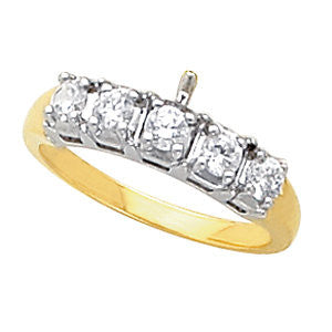 14K White & Yellow 1-3 CTW Diamond Band