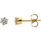 1-4 CTW Diamond Friction Post Stud Earrings