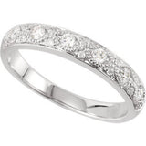 14K White Diamond Anniversary Band