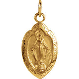 Sterling Silver 23x15mm Badge-Shaped Miraculous Medal