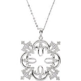 Sterling Silver Triumphant CZ 18" Necklace