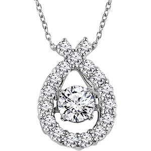 14K White 3-8 CTW Diamond 16-18" Mystara® Necklace