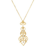 14K Yellow 1-6 CTW Diamond Decorative 18" Necklace