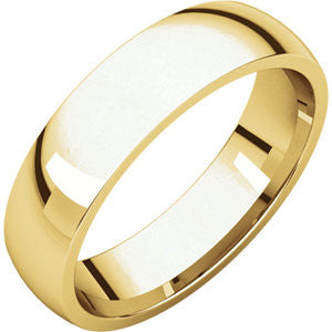 14K Yellow 5mm Light Comfort Fit Band