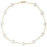 14K Yellow Freshwater Cultured Pearl 16" Necklace