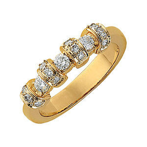 14K Yellow 3-8 CTW Diamond Anniversary Band