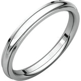 14K White 4mm Comfort Fit Edge Band