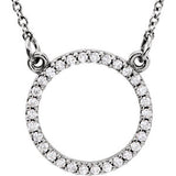 14K White 1/6 CTW Diamond 16" Necklace