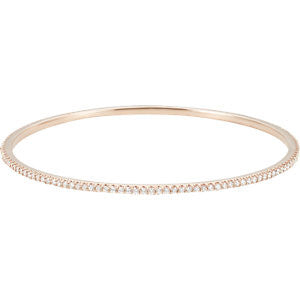 14K Rose 2 CTW Diamond Stackable Bangle Bracelet