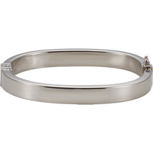 Sterling Silver 8mm Hinged Bangle Bracelet