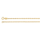 14K Yellow 1.75mm Solid Rope 7" Chain